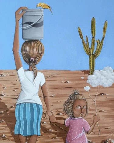 Картина под названием "Outra estrada que a…" - Clóvis Camargo, Подлинное произведение искусства, Масло