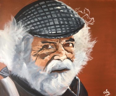 Peinture intitulée "Le vieil homme" par Clr, Œuvre d'art originale, Acrylique