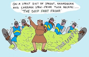 Drawing titled "''Deep Fart Friar''" by Clynton Knight, Original Artwork, Other