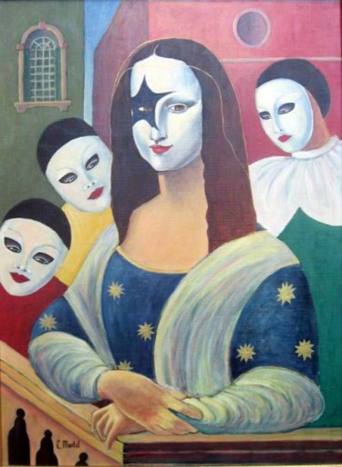 Painting titled "JOCONDE 1984" by Catherine Martel, Original Artwork