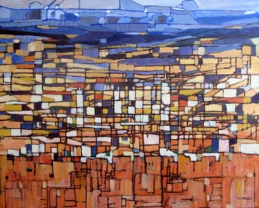 Painting titled "REMPARTS" by Catherine Martel, Original Artwork