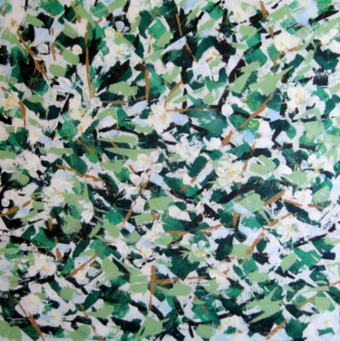 Painting titled "Floraison" by Catherine Martel, Original Artwork