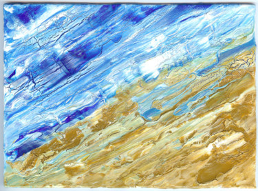 Peinture intitulée "Peinture craquelée…" par Cmk Créatrice, Œuvre d'art originale, Acrylique