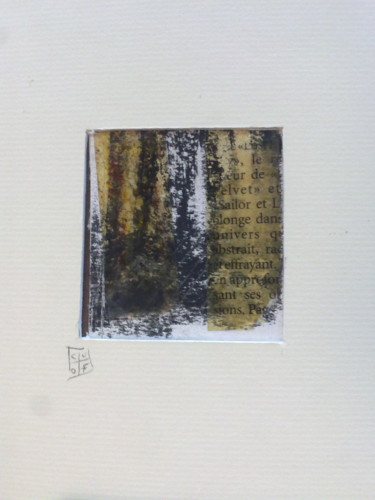Collagen mit dem Titel "Composite III" von Céline Vaye, Original-Kunstwerk, Lack