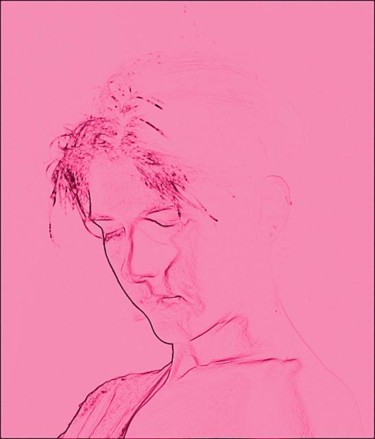 Fotografia zatytułowany „Kammie in Pink” autorstwa Coblitz David, Oryginalna praca, Manipulowana fotografia