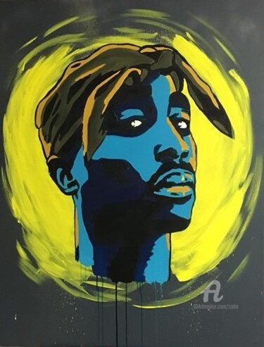 Pittura intitolato "2 PAC" da Cobo, Opera d'arte originale, Acrilico