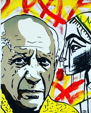 Schilderij getiteld "Picasso by cobo" door Cobo, Origineel Kunstwerk, Acryl