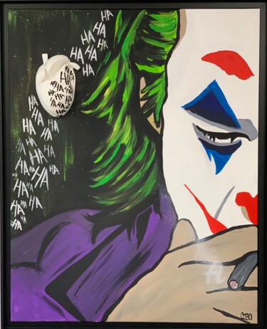 Peinture intitulée "Joker ha ha ha" par Cobo, Œuvre d'art originale, Acrylique