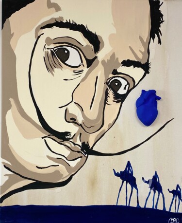 Malarstwo zatytułowany „DALI BLUE” autorstwa Cobo, Oryginalna praca, Akryl