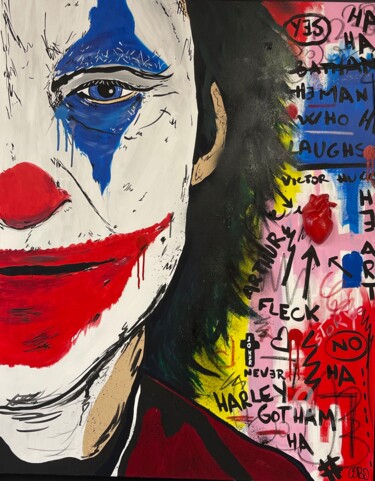 Peinture intitulée "Joker story" par Cobo, Œuvre d'art originale, Acrylique