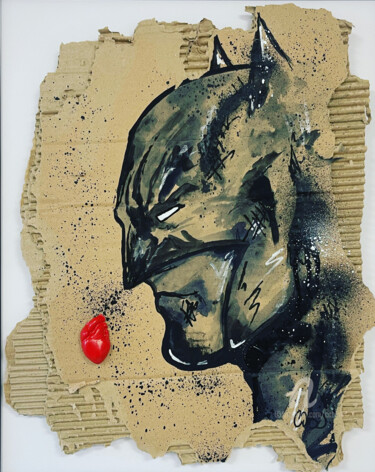 Painting titled "Batman" by Cobo, Original Artwork, Acrylic