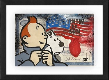 Painting titled "Tintin son" by Cobo, Original Artwork, Acrylic