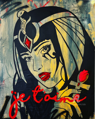 Painting titled "cleopatre" by Cobo, Original Artwork, Acrylic