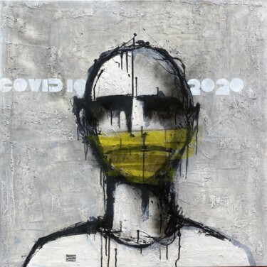 Peinture intitulée "Covid" par Hal Cobra, Œuvre d'art originale, Acrylique