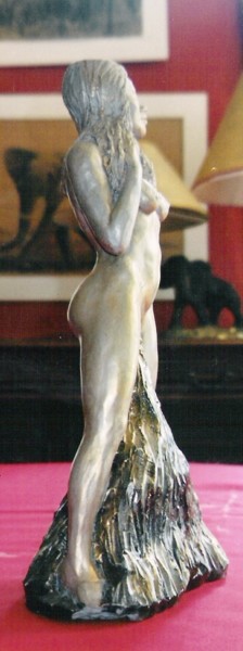 Скульптура под названием "attitude.." - Cochet Jean-Louis, Подлинное произведение искусства, Терракота