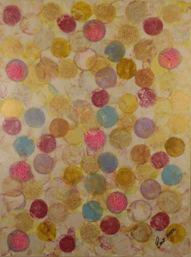 Painting titled "BUBBLES" by Coco, Original Artwork, Acrylic Mounted on Wood Stretcher frame