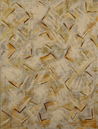 Pintura titulada "WHITE AND GOLD" por Coco, Obra de arte original, Acrílico Montado en Bastidor de camilla de madera
