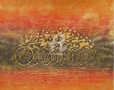 Peinture intitulée "Le tour de France" par Coco, Œuvre d'art originale, Huile