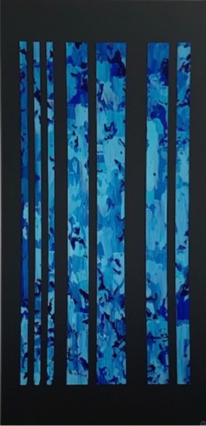 Painting titled "Blue" by Corine Grumo, Original Artwork, Acrylic