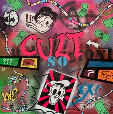 Pintura intitulada "So cult" por Corine Grumo, Obras de arte originais, Acrílico