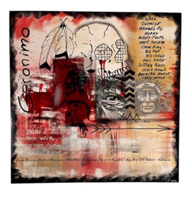 Peinture intitulée "Amérindiens" par Corine Grumo, Œuvre d'art originale, Acrylique Monté sur Châssis en bois