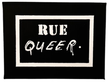 Malerei mit dem Titel "Queer" von Corine Grumo, Original-Kunstwerk, Acryl Auf Keilrahmen aus Holz montiert