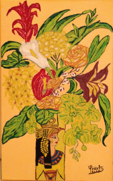 Malerei mit dem Titel "le-bouquet-du-bonhe…" von Coco Sicart, Original-Kunstwerk, Öl