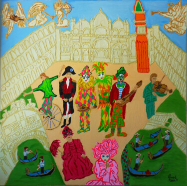 Schilderij getiteld "venise-enchantee.jpg" door Coco Sicart, Origineel Kunstwerk, Olie