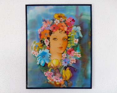Peinture intitulée "jf-aux-fleurs1.jpg" par Coco, Œuvre d'art originale, Autre