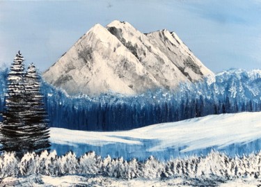 "Montagne enneigée" başlıklı Tablo Corinne Garcia tarafından, Orijinal sanat, Akrilik