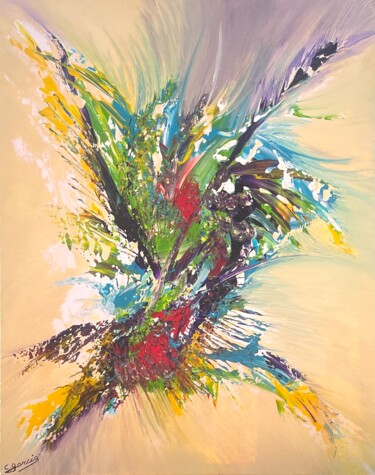 Painting titled "Ouvrir ses ailes à…" by Corinne Garcia, Original Artwork, Acrylic