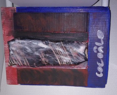 Painting titled "Le Tissu" by Claudia Marie Eugénie (Cocoâlô), Original Artwork, Acrylic Mounted on Cardboard