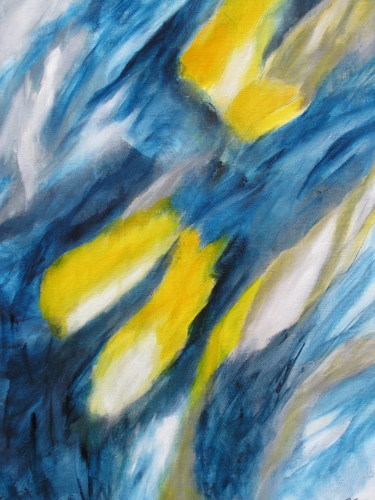 Peinture intitulée "FLEUVE SAUVAGE" par Jacques Coeur, Œuvre d'art originale, Acrylique