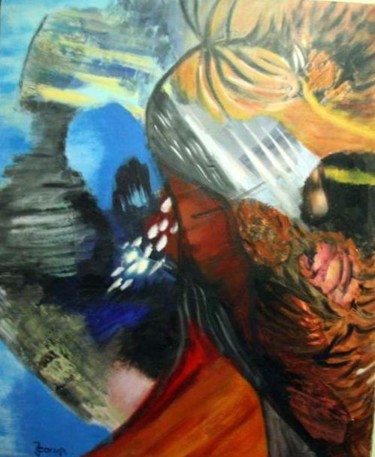 Peinture intitulée "PRINCESSE INDIENNE" par Jacques Coeur, Œuvre d'art originale, Huile