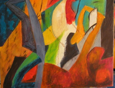 Painting titled "SANS TITRE" by Jacques Coeur, Original Artwork, Acrylic