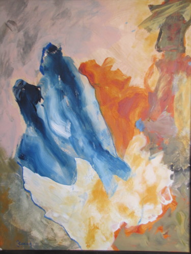 Peinture intitulée "OISEAUX" par Jacques Coeur, Œuvre d'art originale, Acrylique