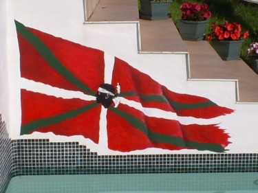 Peinture intitulée "drapeau zoomé" par Isabelle Cohier, Œuvre d'art originale