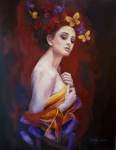 Painting titled "LA VERTU" by Esther Coia, Original Artwork