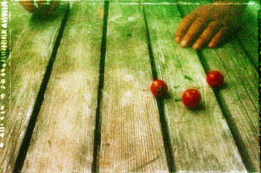 Photographie intitulée "« 3 tomates »" par Cojan, Œuvre d'art originale, Photographie argentique