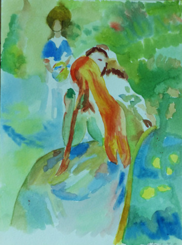 Impressionisme Schilderij getiteld "Impressionisme" door Elodie Cojean, Origineel Kunstwerk, Aquarel
