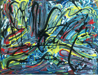 Peinture intitulée "Abstrait_7" par Elodie Cojean, Œuvre d'art originale, Acrylique