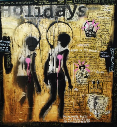 Peinture intitulée "holidays" par Nicolas Coquema, Œuvre d'art originale, Huile