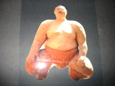 Sculpture titled "sumo au repos" by Colette Jotterand-Vetter, Original Artwork