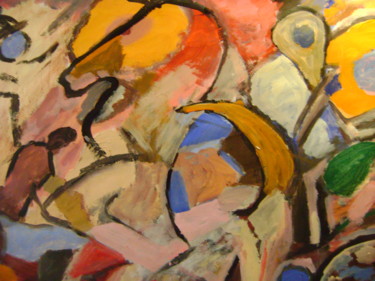 Pintura intitulada "Hommage à Kandinsky" por Colette Jotterand-Vetter, Obras de arte originais, Acrílico