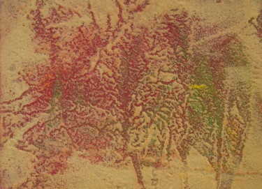 Картина под названием "les arbres rouges" - Colette Jotterand-Vetter, Подлинное произведение искусства, Акрил
