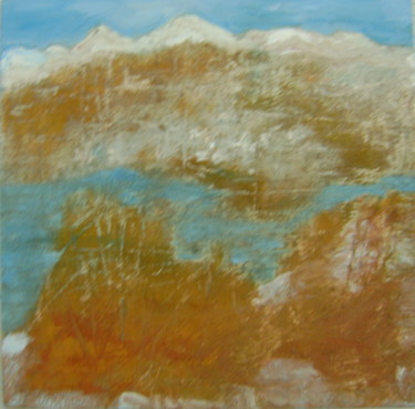Peinture intitulée "paysage hiver" par Colette Jotterand-Vetter, Œuvre d'art originale, Acrylique