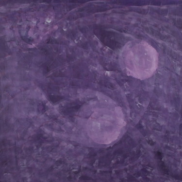 Painting titled "la valse des planèt…" by Colette Jotterand-Vetter, Original Artwork, Acrylic