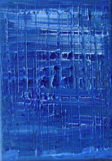 Peinture intitulée "abstrait bleu" par Colette Jotterand-Vetter, Œuvre d'art originale, Acrylique