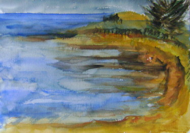 Peinture intitulée "Ile de Ré" par Colette Jotterand-Vetter, Œuvre d'art originale, Aquarelle