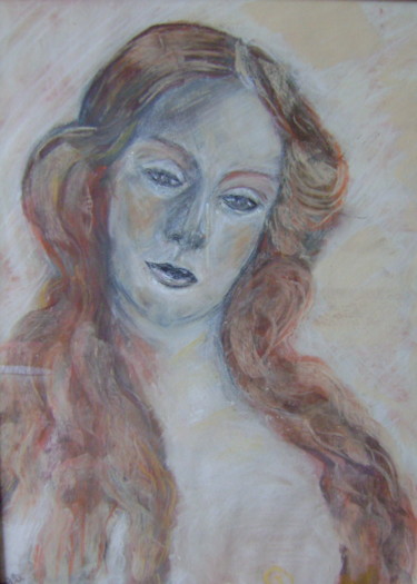 Dessin intitulée "Marie-Madeleine" par Colette Jotterand-Vetter, Œuvre d'art originale, Pastel